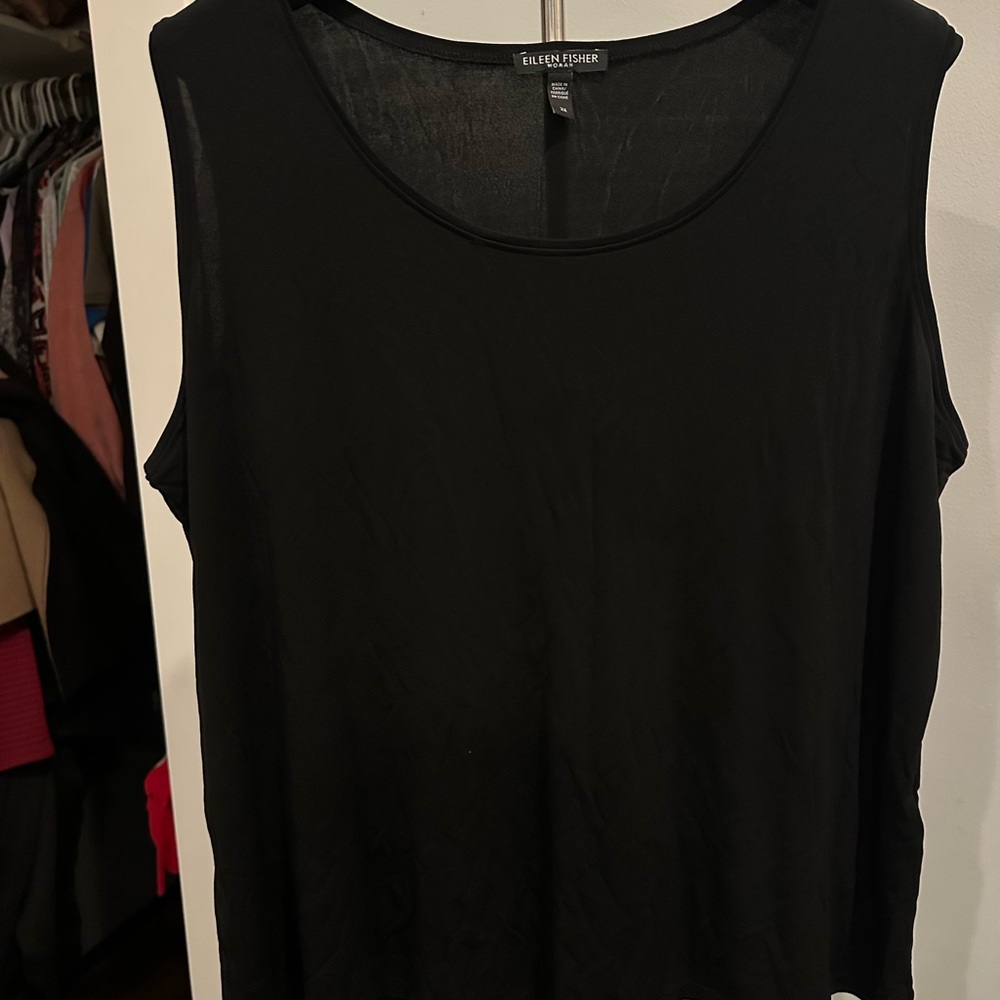 Eileen Fisher Women's Black Long Sleeve Top